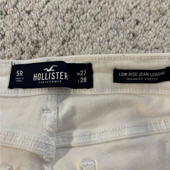 Hollister White Skinny Distressed Low Rise Jeans W27 L28 - Picture 5 of 5